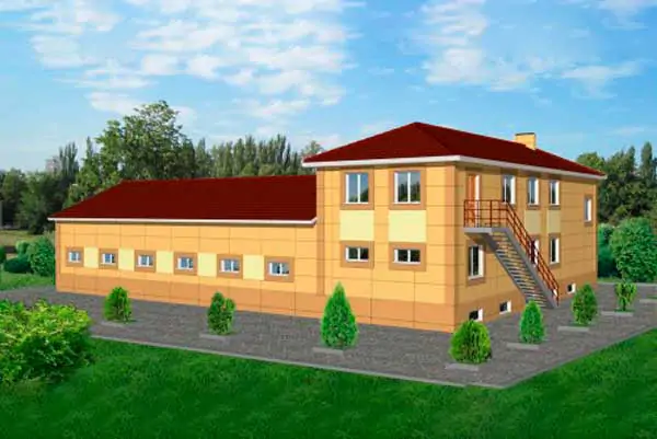 Проект здания АБК 347 кв.м.