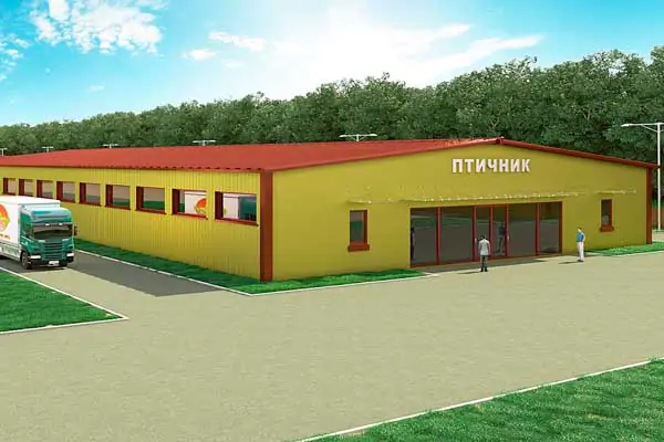 Проект быстровозводимого птичника 14,2х91х4,5